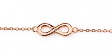 infinity Trendy Armband Rose Gold Plated (zilver )