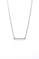 Round Karma Tube Necklace RoseGold plated Silver