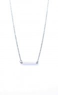 Round Karma Tube Necklace Goldplated Silver