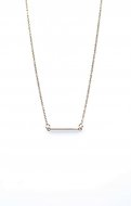 Round Karma Tube Necklace Goldplated Zilver