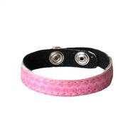 Leren Armband Snake Roze 12mm breed 