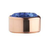 Blue Rose Gold Stainless Steel CZ Zetting Opschroef MelanO