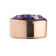 Purple Rose Gold Stainless Steel CZ Zetting Opschroef MelanO