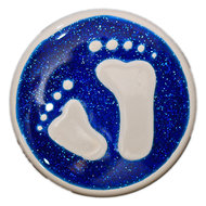 Baby Feet Blue Glitter Babouche Baboos Drukker