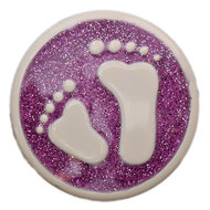 Baby Feet Lila Glitter Babouche Baboos Drukker