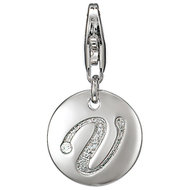 Letter V met zirkonia Esprit Charm 