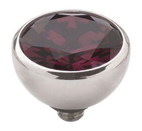 Burgundy Silver Twisted CZ MelanO 