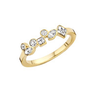 Melano Friends Chrystal Mosaic Gold Ring 