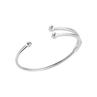 Twisted Trio Stone Armband MelanO Silver 