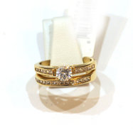 Gold Plated Zilveren Ringen met CZ 55604