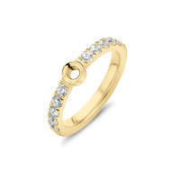 Twisted Mini zirkonia ring Melano Gold