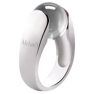 12mm Melano Cateye zilveren ring 