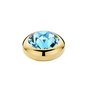 Aquamarine cz gold Vivid MelanO zetting