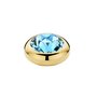 Aquamarine cz gold Vivid MelanO zetting