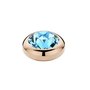 Aquamarine cz rose gold Vivid MelanO zetting