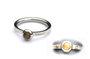 Edelsteen Tiger Eye ( Tijgeroog ) Ring 2mm Stainless Steel Melano_