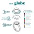 Globe Ring Silver MelanO ( ring is incl. glazen stolp )_