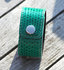 Leren Armband Snake Groen 3cm breed_