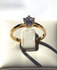 Ring Solitair CZ Gold Plated Zilver 925 55609_