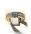 Ringen 2 stuks met CZ  Gold plated Zilver 925 55608_