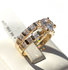Ringen 2 stuks met CZ Gold plated Zilver 925  55610_