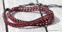 Malay Jade donkerrood Leren Wikkelarmband_