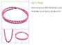 52cm Mi Moneda Zijde Armband Hot Pink_