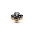 Melano Twisted Heart Clover Steentje Black_