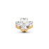 Melano Twisted Heart Clover Steentje Crystal_