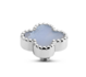 Melano Twisted Gem Clover Steentje Blue Lace Agate_