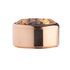 Smoked Topaas Rose Gold Stainless Steel CZ Zetting Opschroef MelanO_