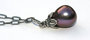 110cm Fantasie Collier Silver Black Red Pearl BR11_