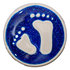 Baby Feet Blue Glitter Babouche Baboos Drukker_