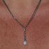 80cm Fantasie Collier Silver Grey Pearl GR08_