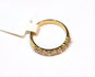 Gold Plated Zilveren 925 Ring met een rij CZ steentjes 55602_